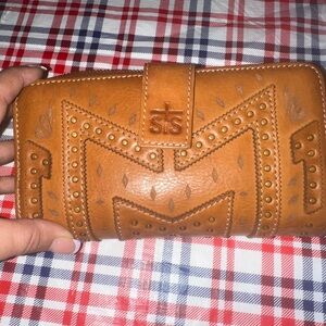 STS Ranchwear Brown Studded Wallet